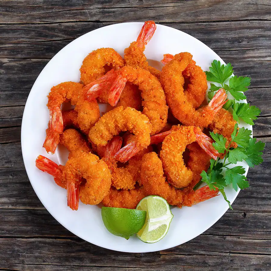 Shrimps breaded