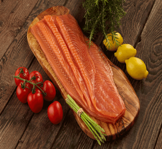 Smoked salmon fillet pre sliced