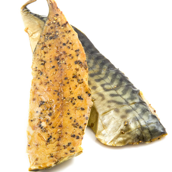 Smoked mackerel fillet pepper